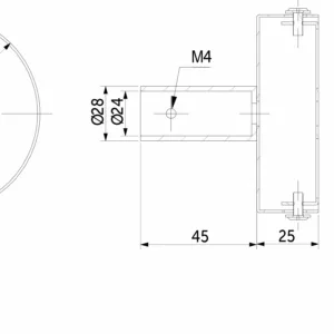 Заглушки (крепления) к светодиодной веревке, d25, тип 2 (1 компл = 2шт.), белый, AKS