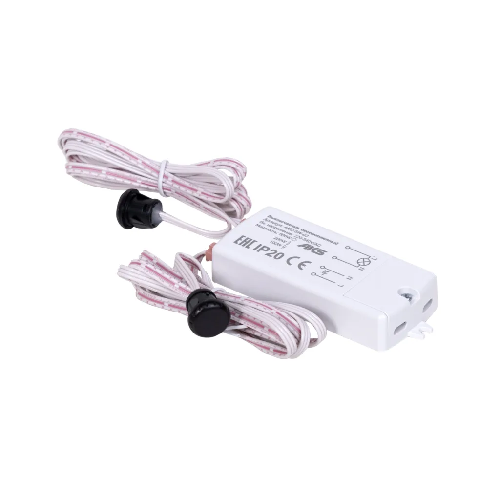 Выключатель бесконтактный на преграду, двойной, врезной/накладной, 230V, 500W, AKS