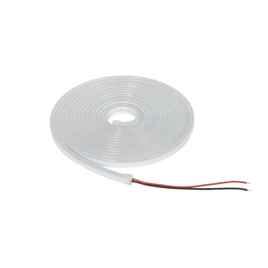 Гибкий неон - 9,6W/m, 12V, 6*12мм, 120 д/м, IP65, нейтральный белый (4000K) - 5м, AKS