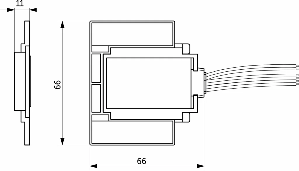 Выключатель сенсорный, для зеркала, с диммированием и выходом для обогрева зеркала, 12V, 60W, две кнопки, AKS