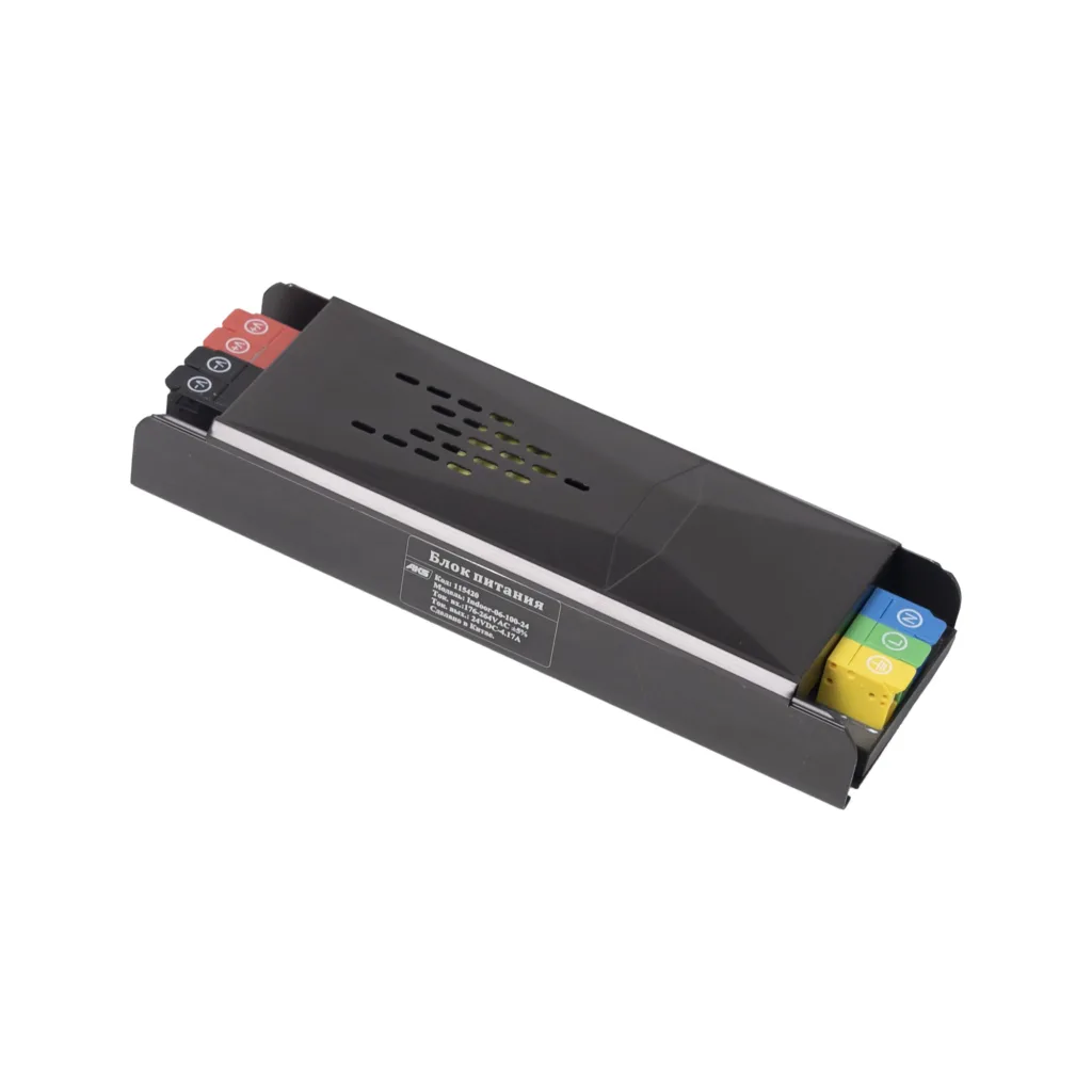 Блок питания Indoor 100W/12V, серия 6, медленный запуск, с диммированием, быстрозажимные клеммы, AKS