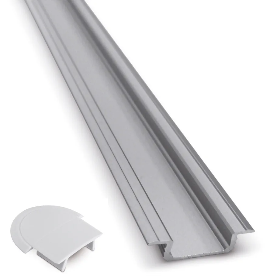 Профиль алюминиевый врезной GLAX PA-GLAX-AL (2 м.), цвет серебро, GTV