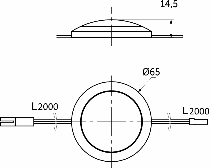 Выключатель ножной, в сборе c проводами, плоский, 12/24V, 36/72W, AKS