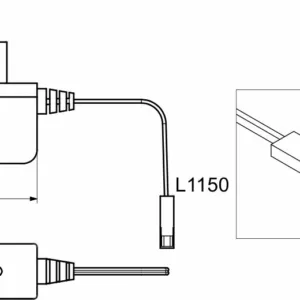 Блок питания Wall 6W/12V розеточный с миниконнектором, AKS