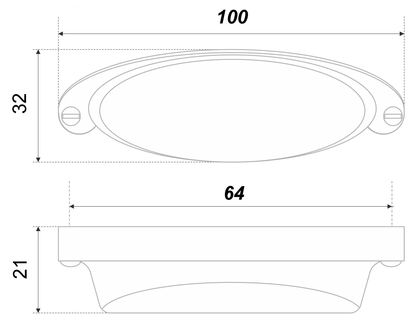Мебельная ручка SELENA RS444CP.4/64