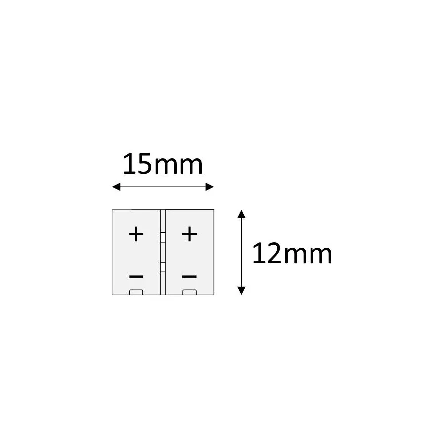 Соединитель прямой для светодиодных лент шириной 8mm, без провода, HLT