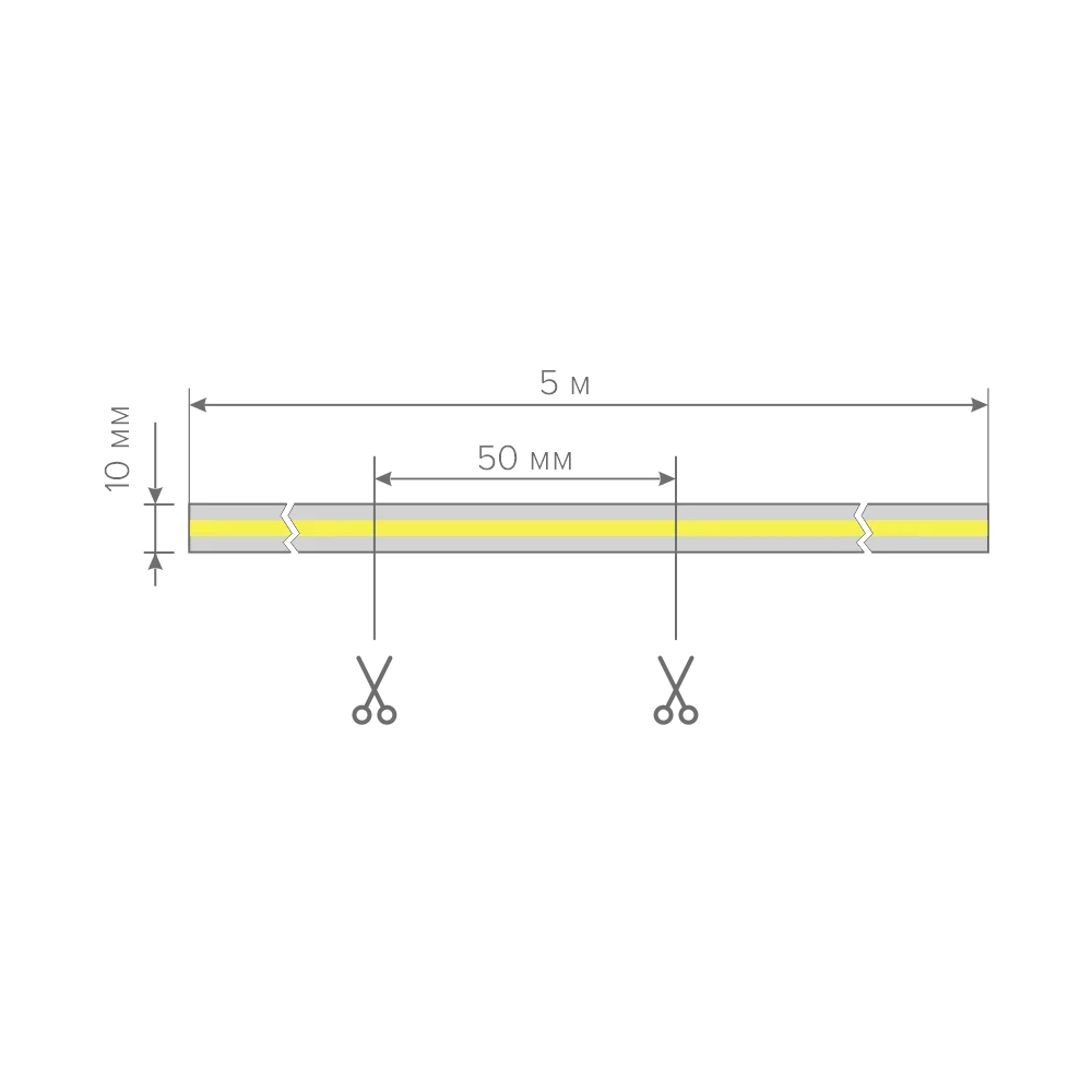 Лента светодиодная AQ LED-LINE 2216 240 LED/м 24V 12 W/м 10 мм IP65 нейтральный белый 5м