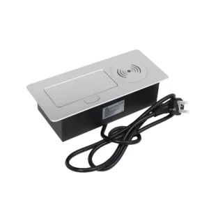 Выдвижной удлинитель Nova 5, 1 розетка, USB A + C, беспроводная зарядка, алюминий, AKS