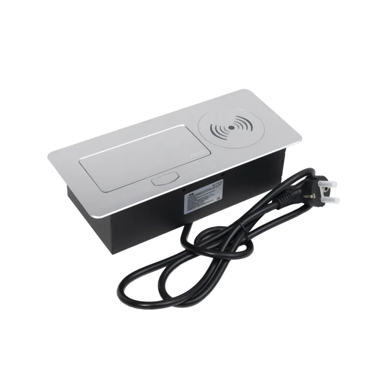 Выдвижной удлинитель Nova 5, 1 розетка, USB A + C, беспроводная зарядка, алюминий, AKS