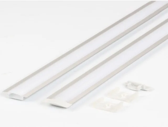 Профиль алюминиевый врезной 2207 с экраном, цвет алюминий, 3м, GS