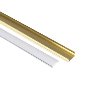 Профиль алюминиевый накладной SIRIUS-1407S с экраном, цвет золотой, 2м, AKS