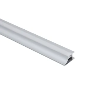 Профиль алюминиевый накладной/торцевой AVIOR, с экраном, цвет алюминий, 2м, AKS