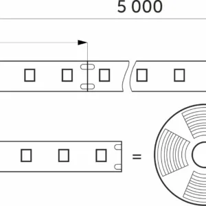 Лента светодиодная влагостойкая - 4,8W/m, 24V, 8мм, 2835, 60 д/м, IP65, нейтр. бел (4000К), 5м, AKS