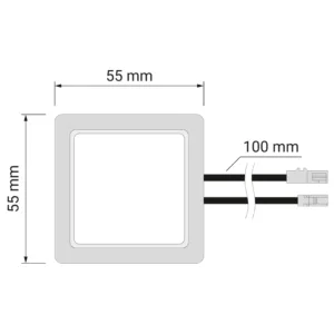Выключатель бесконтактный для столешниц (max 38mm), с миниконектором, 12/24V, 36/72W, HLT