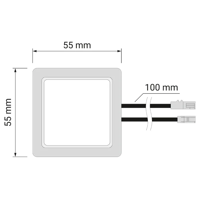 Выключатель бесконтактный для столешниц (max 38mm), с миниконектором, 12/24V, 36/72W, HLT