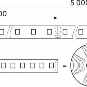 Лента светодиодная двухцветная (CCT) - 9,6W/m, 24V, 8мм, 2835, 120 д/м, IP20, тепл-холод белый, 5м, AKS