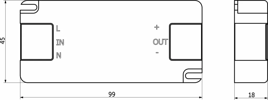 Блок питания UltraSlim 15W/12V, тонкий, AKS