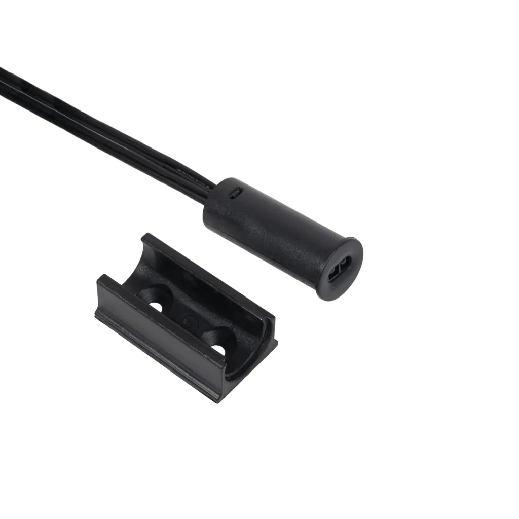 Выключатель бесконтактный на преграду, накладной/врезной, 12/24V, 60W/100W, D14мм, черный, AKS