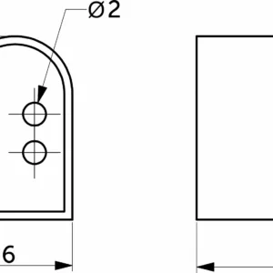 Заглушка для гибкого неона 6*12мм, проходная, AKS
