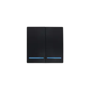 Выключатель беспроводной, с реле, 2 клавиши, черный, AKS