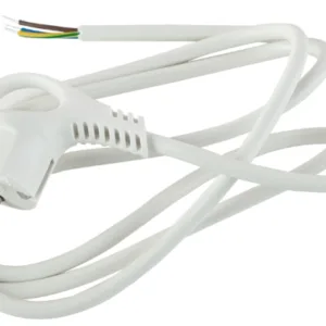 Шнур соединительный, с вилкой для трансформаторов мощностью до 400Вт, с заземлением, 1,5м 3х1,5, белый, ЭРА