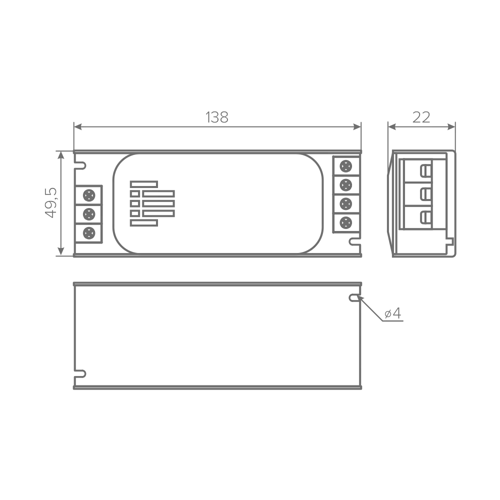 Блок питания AQ BASE 220V/24V IP20 60W