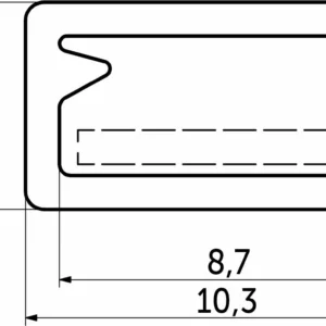 Профиль пластиковый накладной TREND 5x10, молочный, 2м, HLT