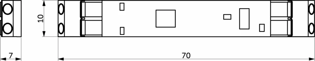 Выключатель встраиваемый в профиль, на взмах, с диммированием, с коннекторами, 12/24V, 60W/120W, AKS