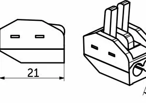 Соединитель электрический, клеммный, PCT-212, быстрозажимной, GS