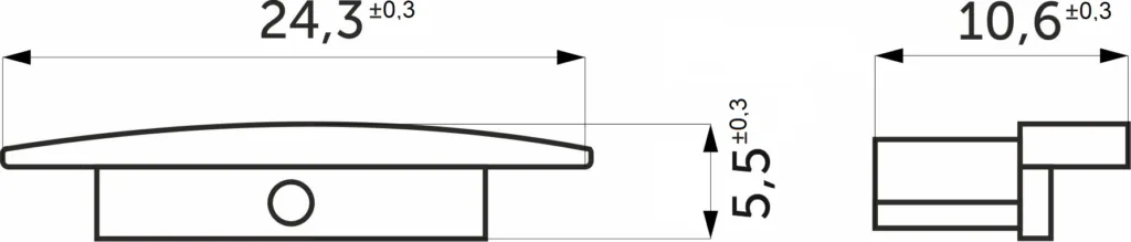 Заглушка к алюминиевому профилю LIRA-1707, цвет серый, AKS