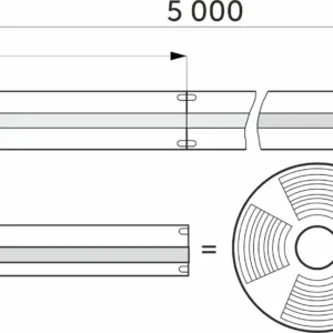 Лента светодиодная COB - 9,8W/m, 24V, 8мм, 320 д/м, IP20, нейтральный белый (4000K), CRI>90, 1100 Lm, 5м, AKS