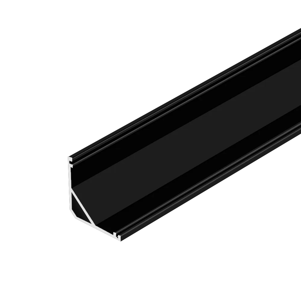 Профиль накладной угловой AQ FORM для LED лент 16х16 2 м черный