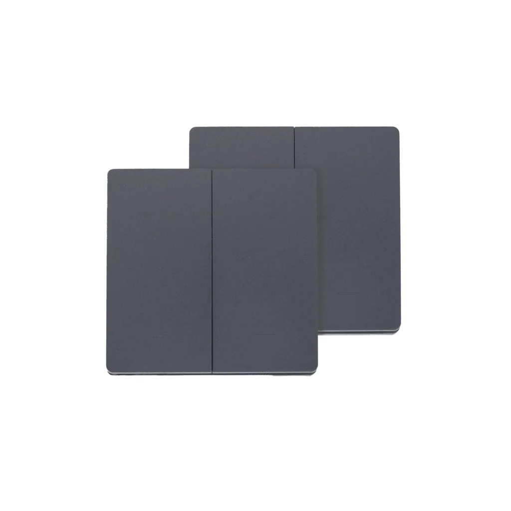 Выключатель кинетический, с реле, проходной, 2 клавиши, графит, AKS