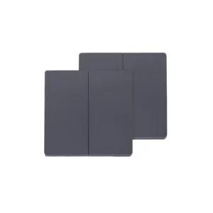 Выключатель кинетический, с реле, проходной, 2 клавиши, графит, AKS