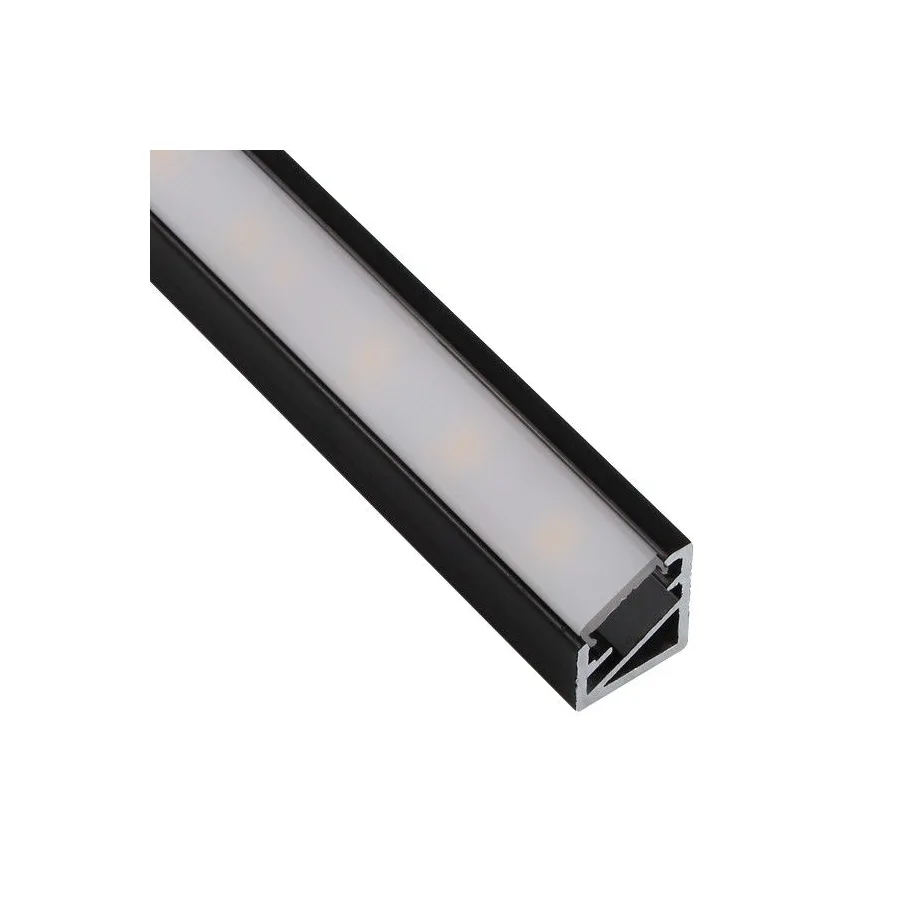 Профиль алюминиевый угловой Triline mini (Starline Mikro), чёрный, 2м, HLT
