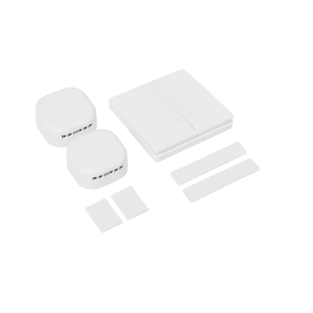 Выключатель кинетический, с реле, 2 клавиши, белый, с Wi-Fi, AKS