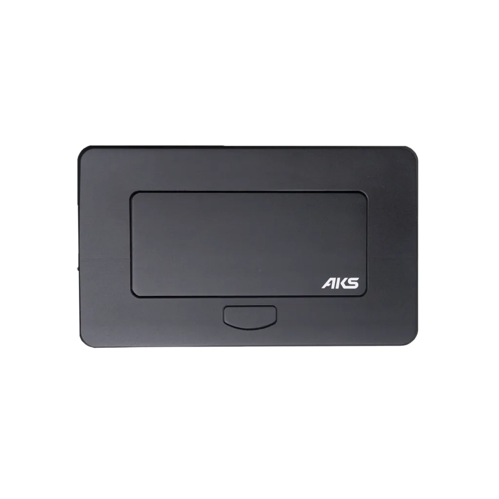 Выдвижной удлинитель Nova 4, 1 розетка, 2xUSB, черный, AKS