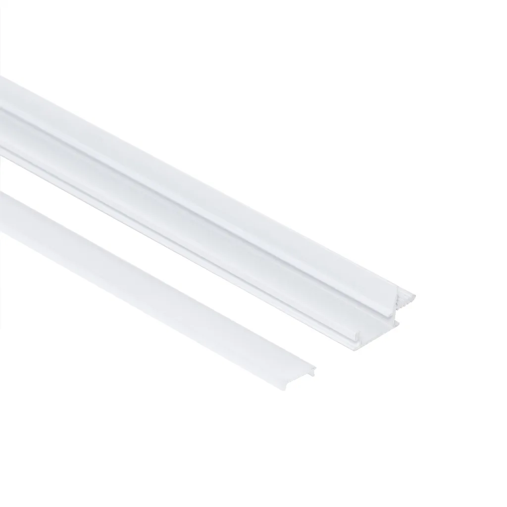 Профиль алюминиевый врезной/торцевой CAPELLA-3216W, с экраном, цвет белый, 2м (для 16 ДСП), AKS