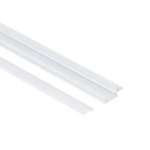 Профиль алюминиевый врезной/торцевой CAPELLA-3218W, с экраном, цвет белый, 2м (для 18 ДСП), AKS