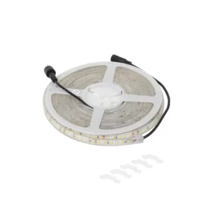 Лента светодиодная термостойкая, подводная - 9,6W/m, 24V, 11мм, 2835, 120 д/м, IP68, теплый белый (3000К), 5м, AKS