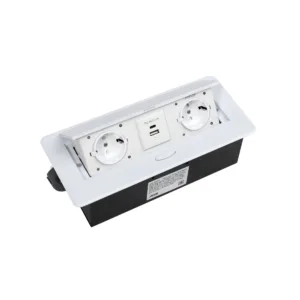 Выдвижной удлинитель Nova USB, 2 розетки, USB A + USB C, белый, AKS