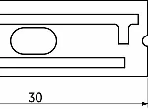 Заглушка к алюминиевому профилю SIRIUS-3010L, AKS