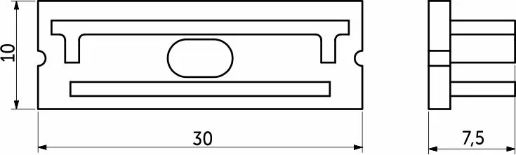 Заглушка к алюминиевому профилю SIRIUS-3010L, AKS
