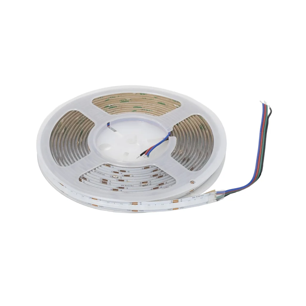 Лента светодиодная COB RGB - 12W/m, 12V, 10мм, 576 д/м, IP20 - 5м, AKS