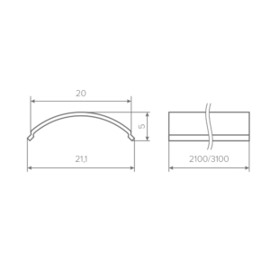 Рассеиватель для углового профиля AQ FORM (16х16) 3 м молочный