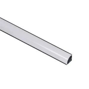 Профиль алюминиевый угловой ORION-1616C с экраном, круглый экран, цвет черный, 2м, AKS