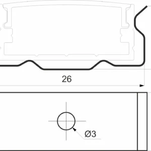 Держатель для накладного профиля SIRIUS-2310M, AKS