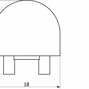 Заглушка к алюминиевому профилю Inline mini (Inside LED mini), HLT