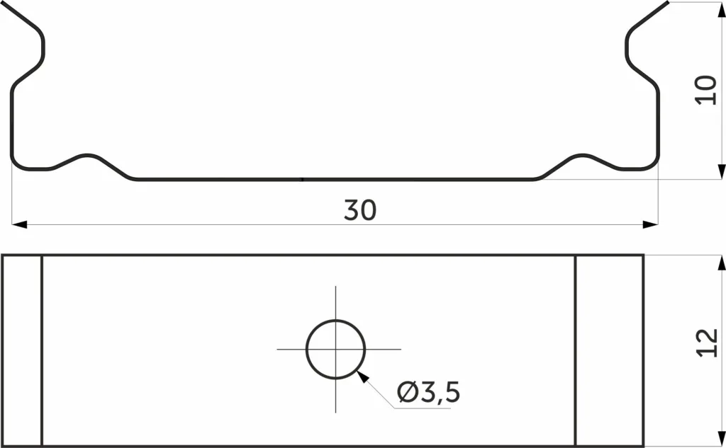 Держатель для накладного профиля SIRIUS-3010L, AKS