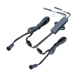 Выключатель бесконтактный, универсальный, (на взмах/на преграду), двойной, накладной/врезной, 12/24V, 60W/100W, D8мм, черный, GLS